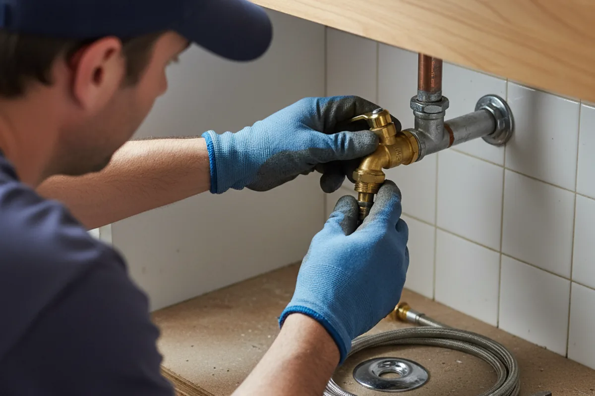 Shutoff valve and fitting work during Emergency Plumbing in Elburn